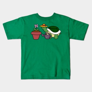 Gardener Turtle Kids T-Shirt